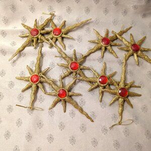 New! 8 Starburst Sparkling Ornaments